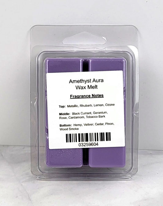 Amethyst Aura Wax Melt - Bold Black Currant & Earthy Tobacco Fragrance