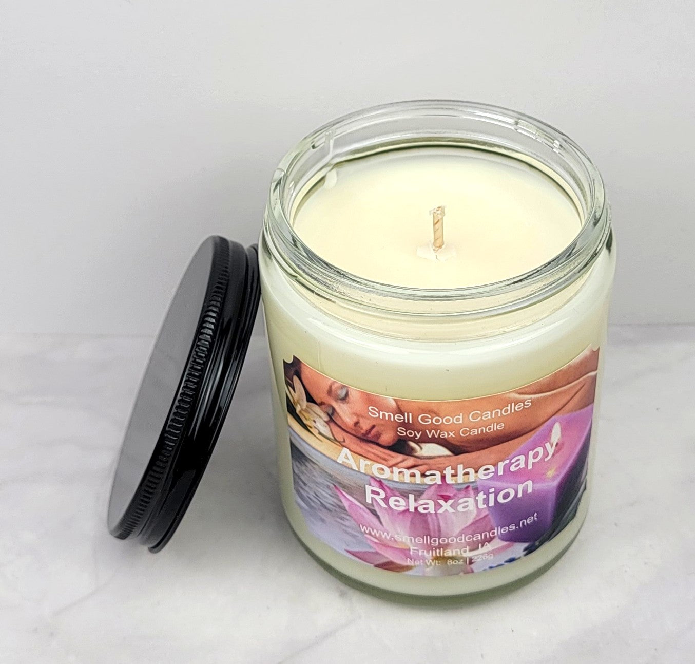 Aromatherapy Relaxation 8oz Soy Wax Candle – Lavender & Citrus Scent