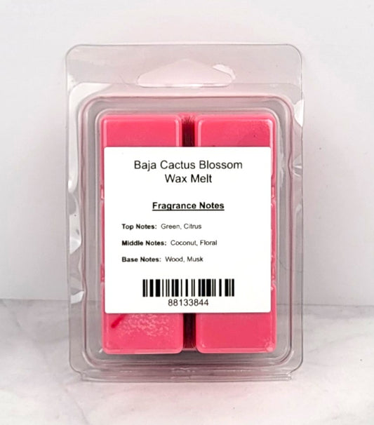 Baja Cactus Blossom Soy Wax Melt - Refreshing Tropical Fragrance