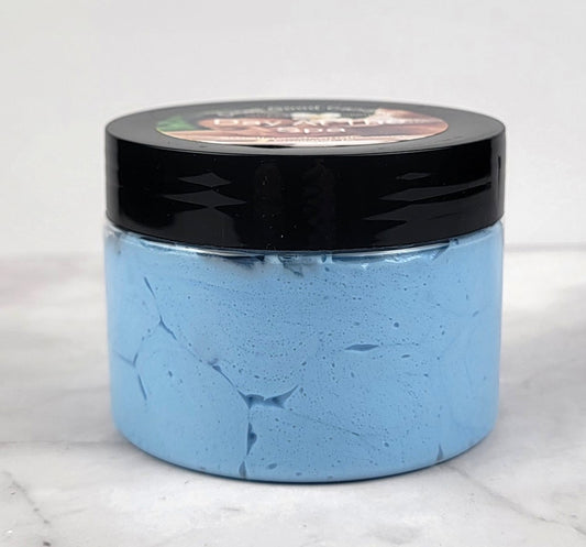 Relaxing 4oz whipped body lotion with black currant and patchouli