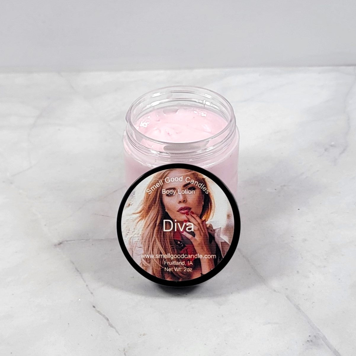 Diva whipped lotion with luxurious floral background