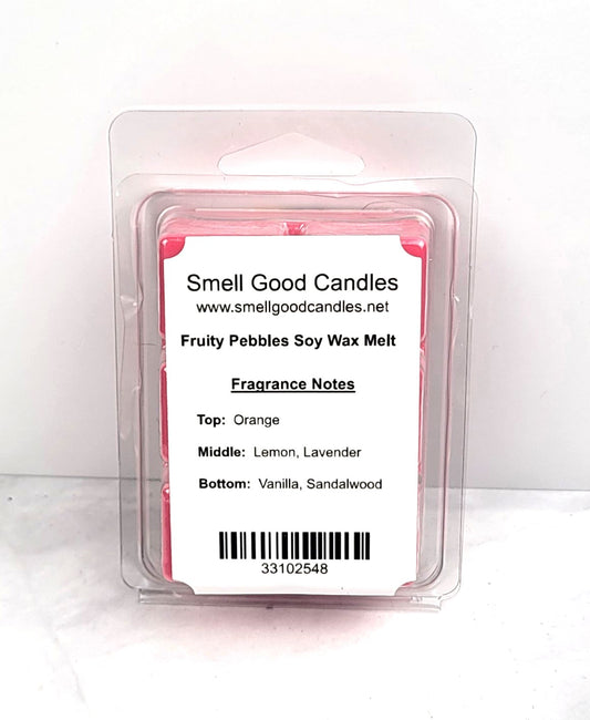 Colorful cereal-inspired soy wax melt with sweet and zesty fragrance