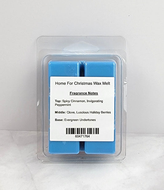 Soy wax melt with cinnamon sticks and berries