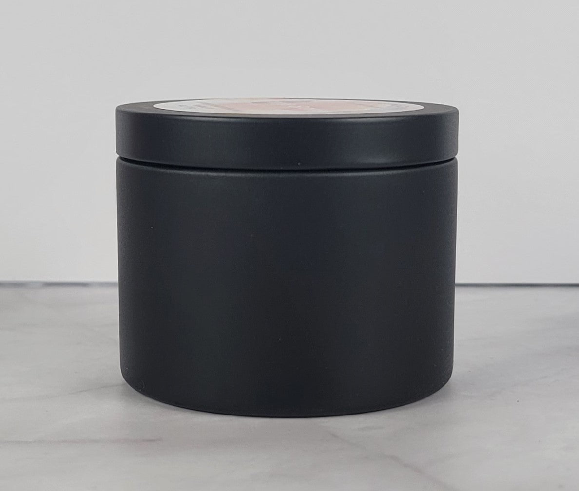 Hand-poured orange sherbet scented candle in reusable jar