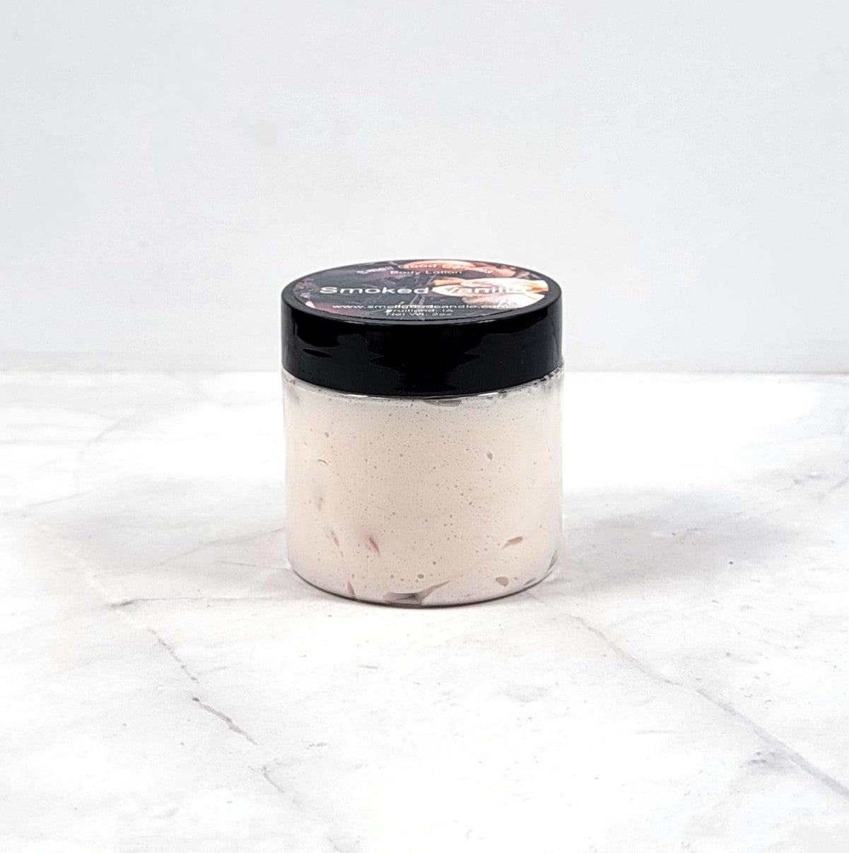 Masculine body lotion with sandalwood and smoky vanilla scent