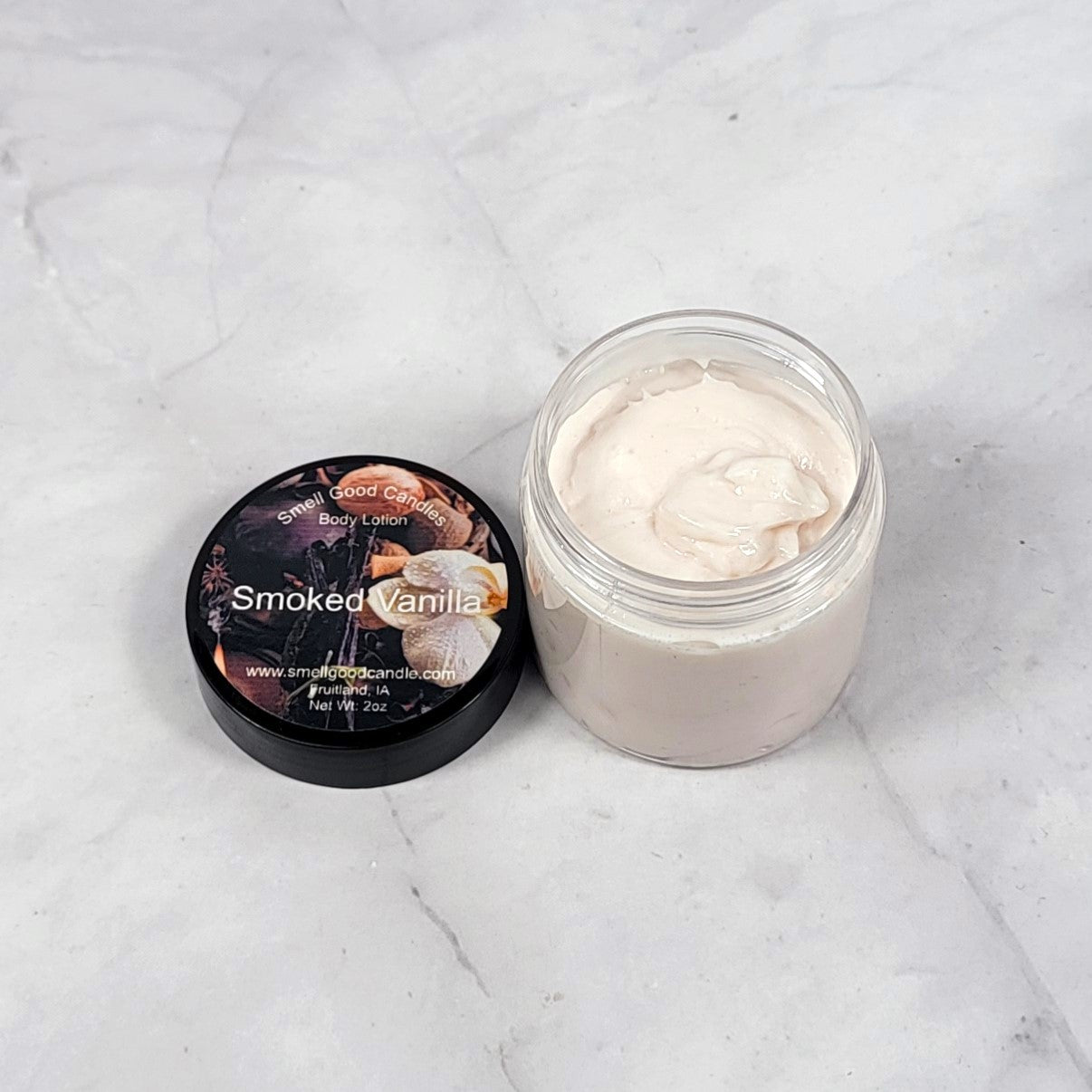 Hydrating vanilla lotion with warm amber and musk base