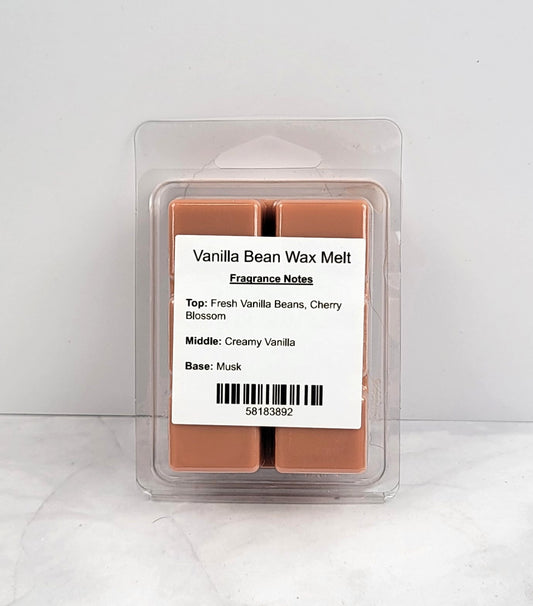 Handcrafted soy wax melt with a warm vanilla and musk fragrance