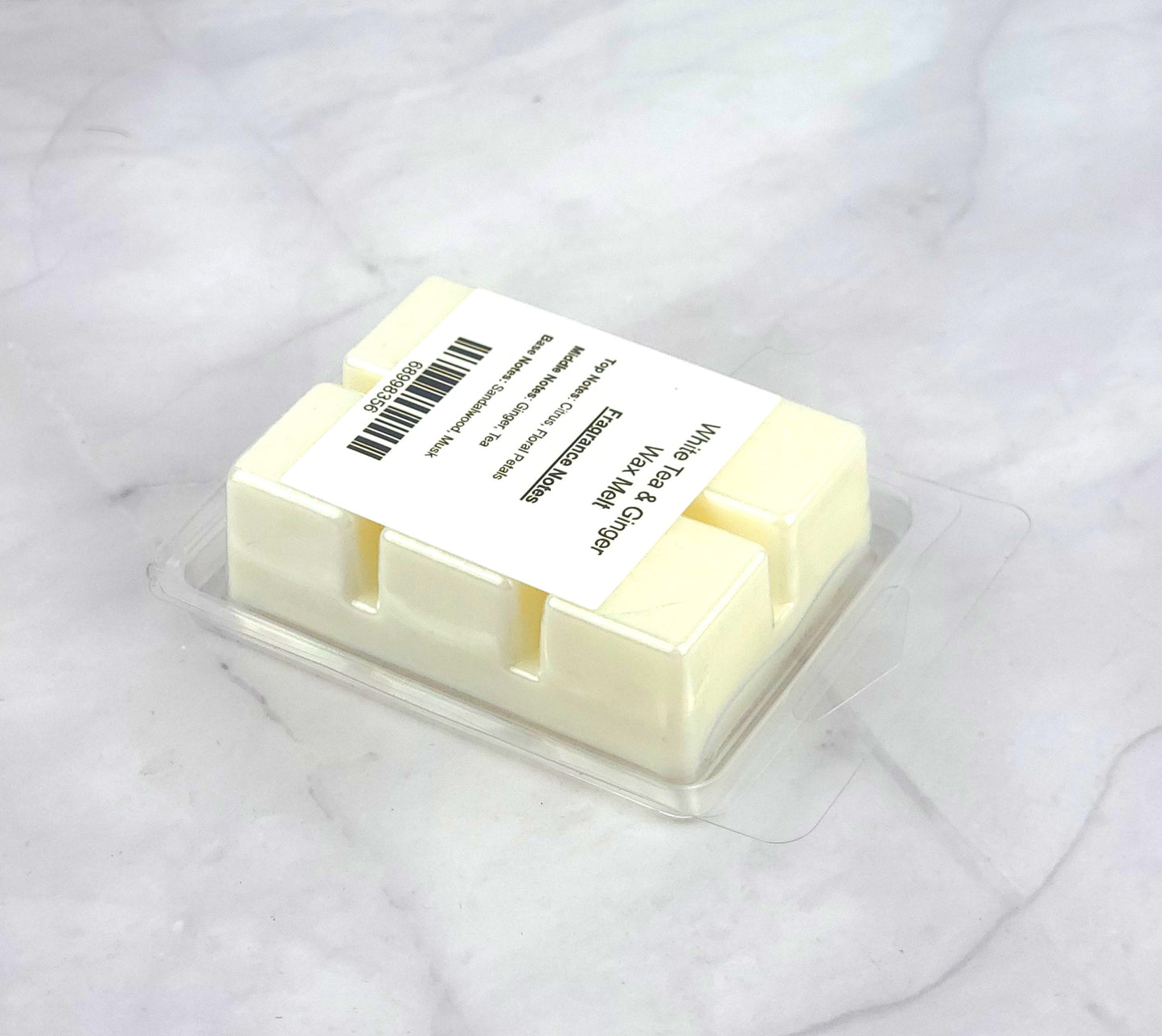 Clean-burning 100% soy wax melt that creates a calming and sophisticated atmosphere