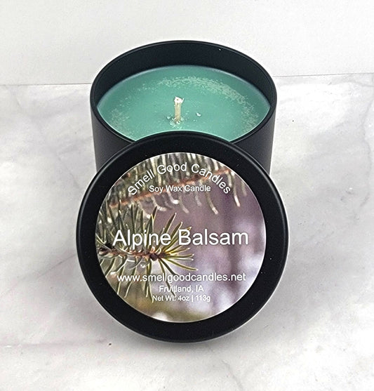 Alpine Balsam 4oz Tin Scented Soy Wax Candle