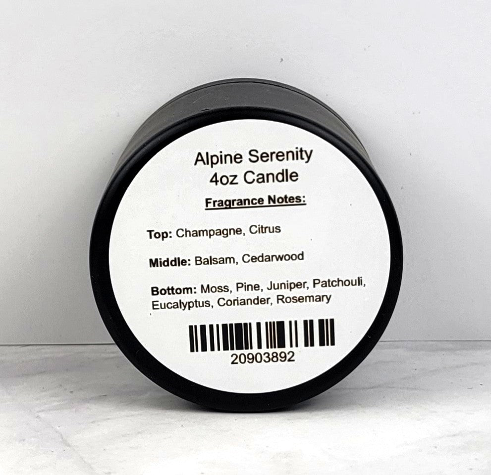 Alpine Serenity 4oz Tin Scented Soy Wax Candle