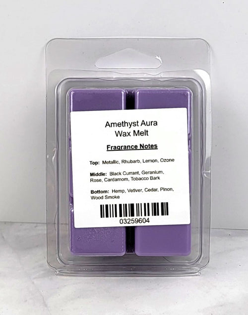 Amethyst Aura Wax Melt - Bold Black Currant & Earthy Tobacco Fragrance