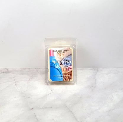 April Fresh Downy soy wax melt with clean laundry scent
