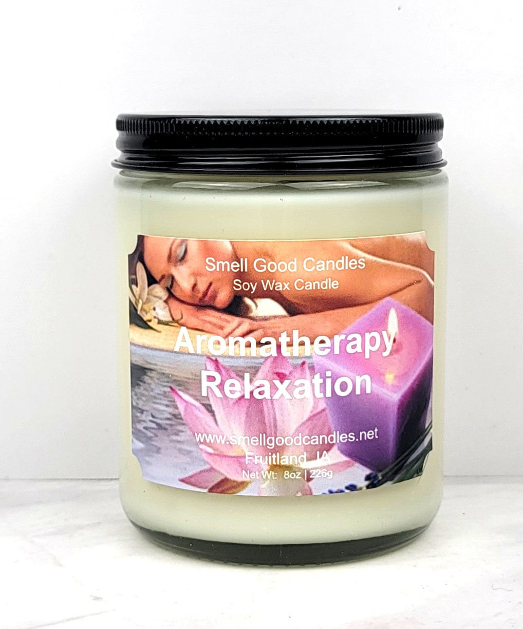 Aromatherapy Relaxation 8oz Soy Wax Candle – Lavender & Citrus Scent