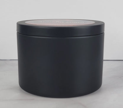 Autumn Night 8oz Tin Scented Soy Wax Candle