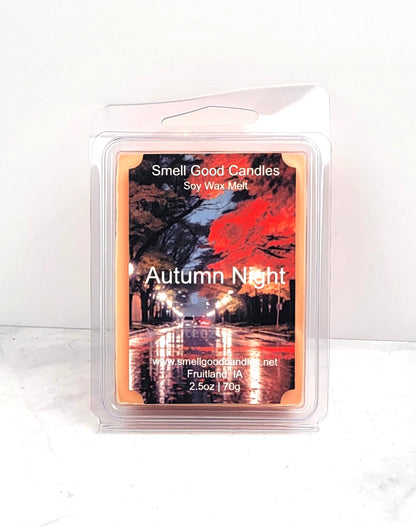Autumn Night Wax Melt - Fall Aroma of Cinnamon, Apple & Sandalwood