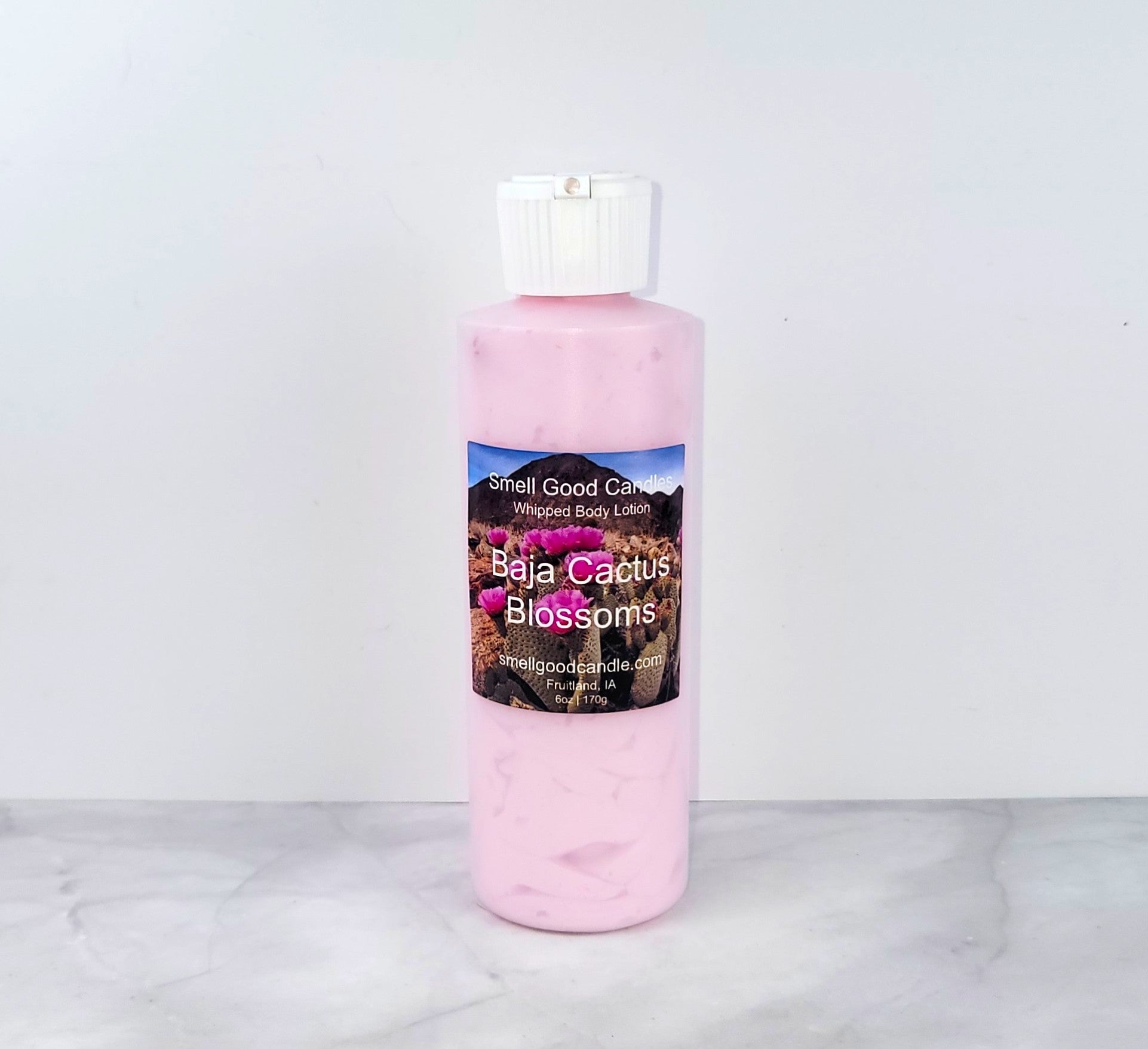 6oz Baja Cactus Blossom Whipped Body Lotion, inspired by Bath & Body Works, with hydrating coconut oil, floral fragrance, and a fast-absorbing, non-greasy formula.