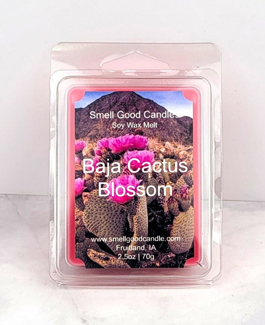 Baja Cactus Blossom Soy Wax Melt - Refreshing Tropical Fragrance