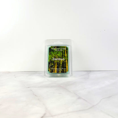Bamboo soy wax melt with botanical greenery and citrus