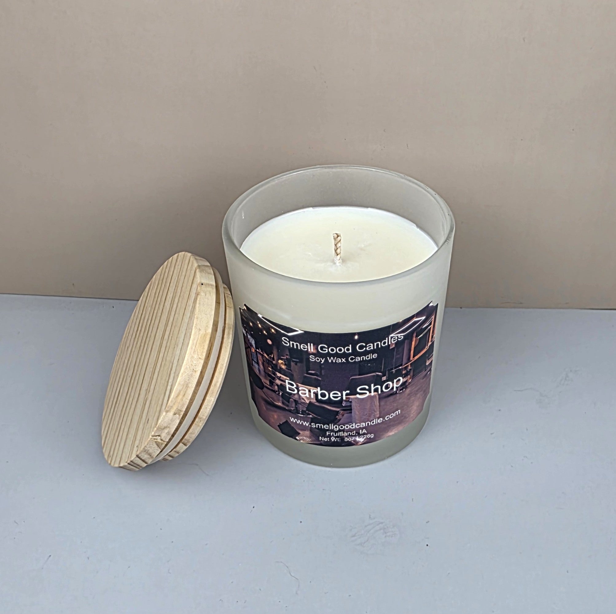 Clean fresh masculine soy candle