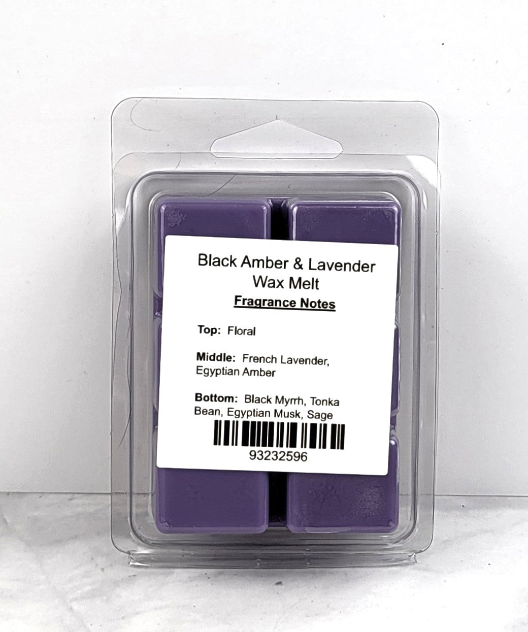 Black Amber and Lavender Soy Wax Melt