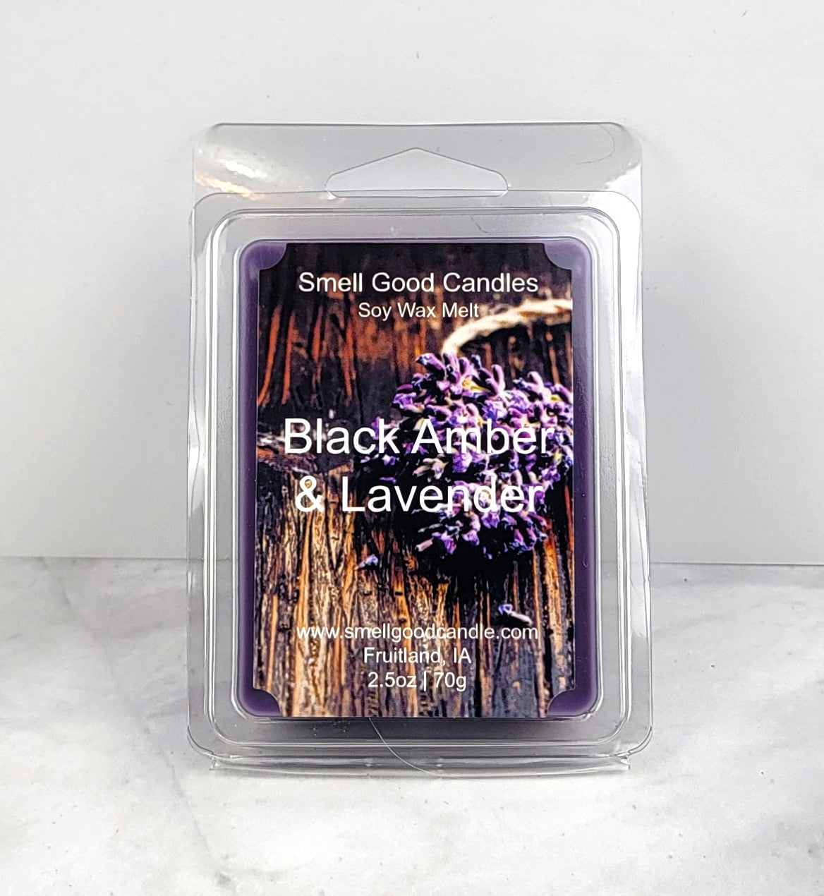 Black Amber and Lavender Soy Wax Melt