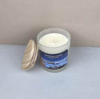 Holiday candle with classic Christmas spice fragrance