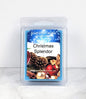 Christmas Splendor Soy Wax Melt with festive orange, pine, and spice notes