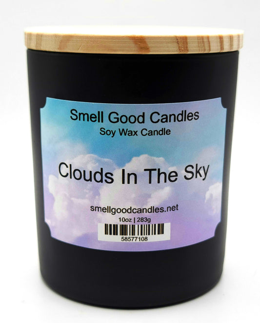 Clouds in the Sky 10oz Soy Wax Candle with airy coconut and driftwood scent