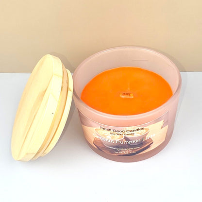 Cozy autumn soy candle for coffee lovers and seasonal home décor