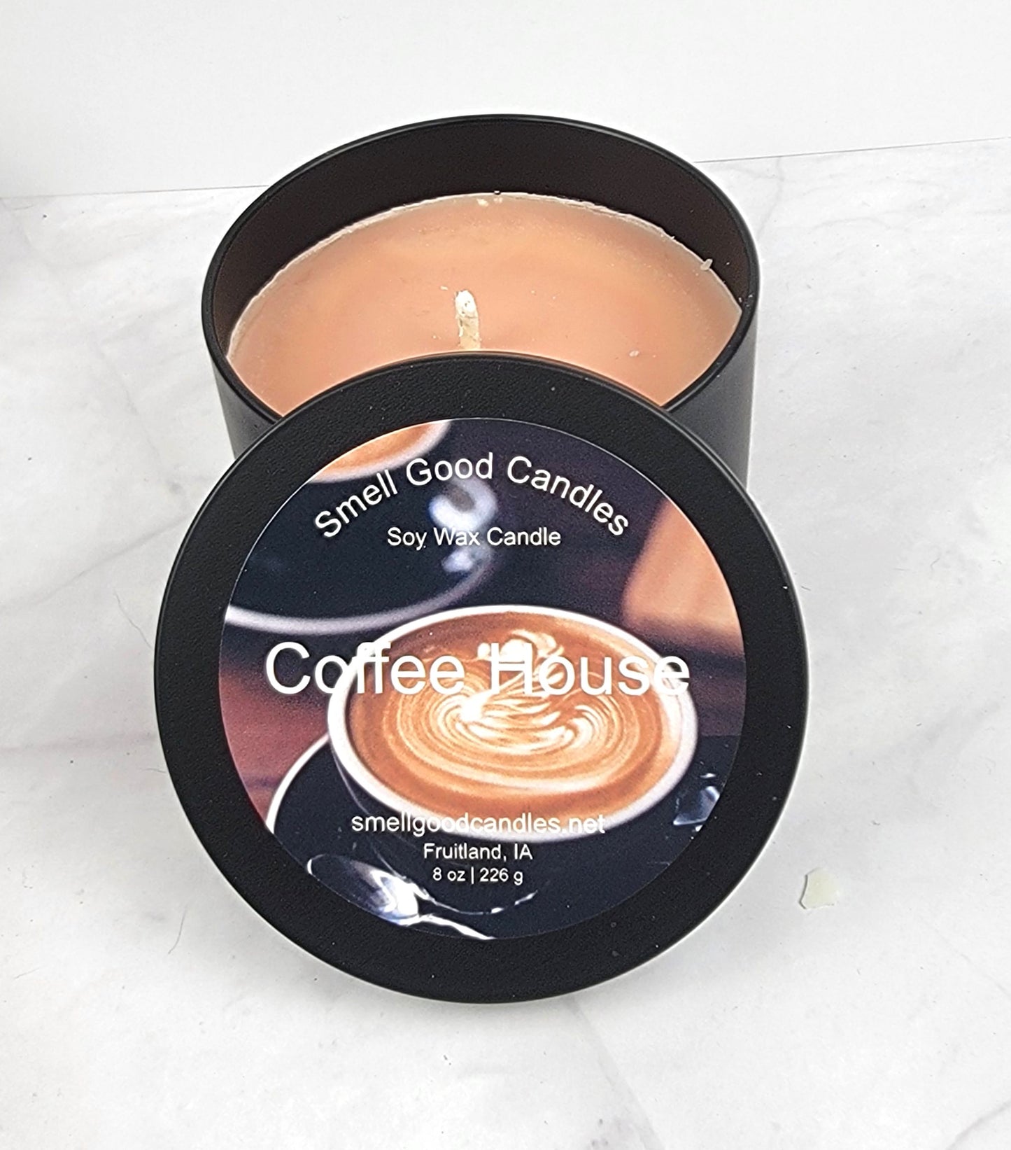 Coffee House 8oz Tin Scented Soy Wax Candle