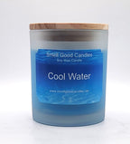 Eco-friendly soy wax candle with a crisp, refreshing aroma of mint and musk