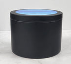 Cool Water soy wax candle - Closed matte black tin side profile 8 oz
