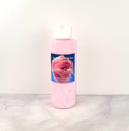6oz Crushed Peppermint Whipped Body Lotion in a jar, featuring a refreshing blend of eucalyptus, spearmint, peppermint, and vanilla for deeply hydrated skin.