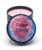 Handcrafted soy candle with strawberry, raspberry, and caramel fragrance