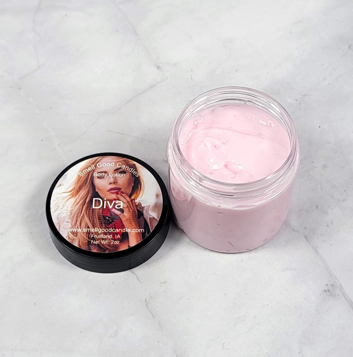 Feminine body lotion in glam-inspired packaging