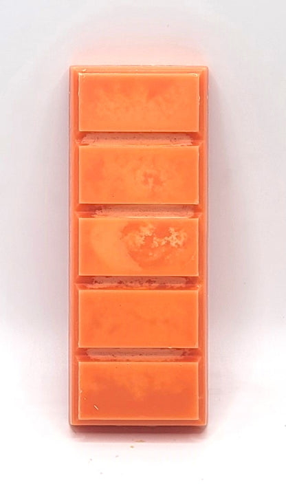 Autumn-inspired soy wax snap bar featuring citrus, rose, and vanilla notes