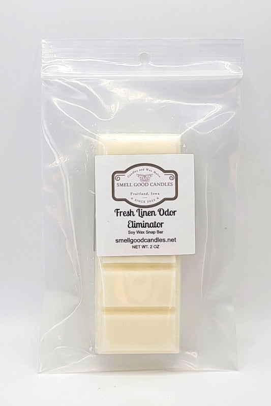 Fresh Linen Odor Eliminator Soy Wax Snap Bar