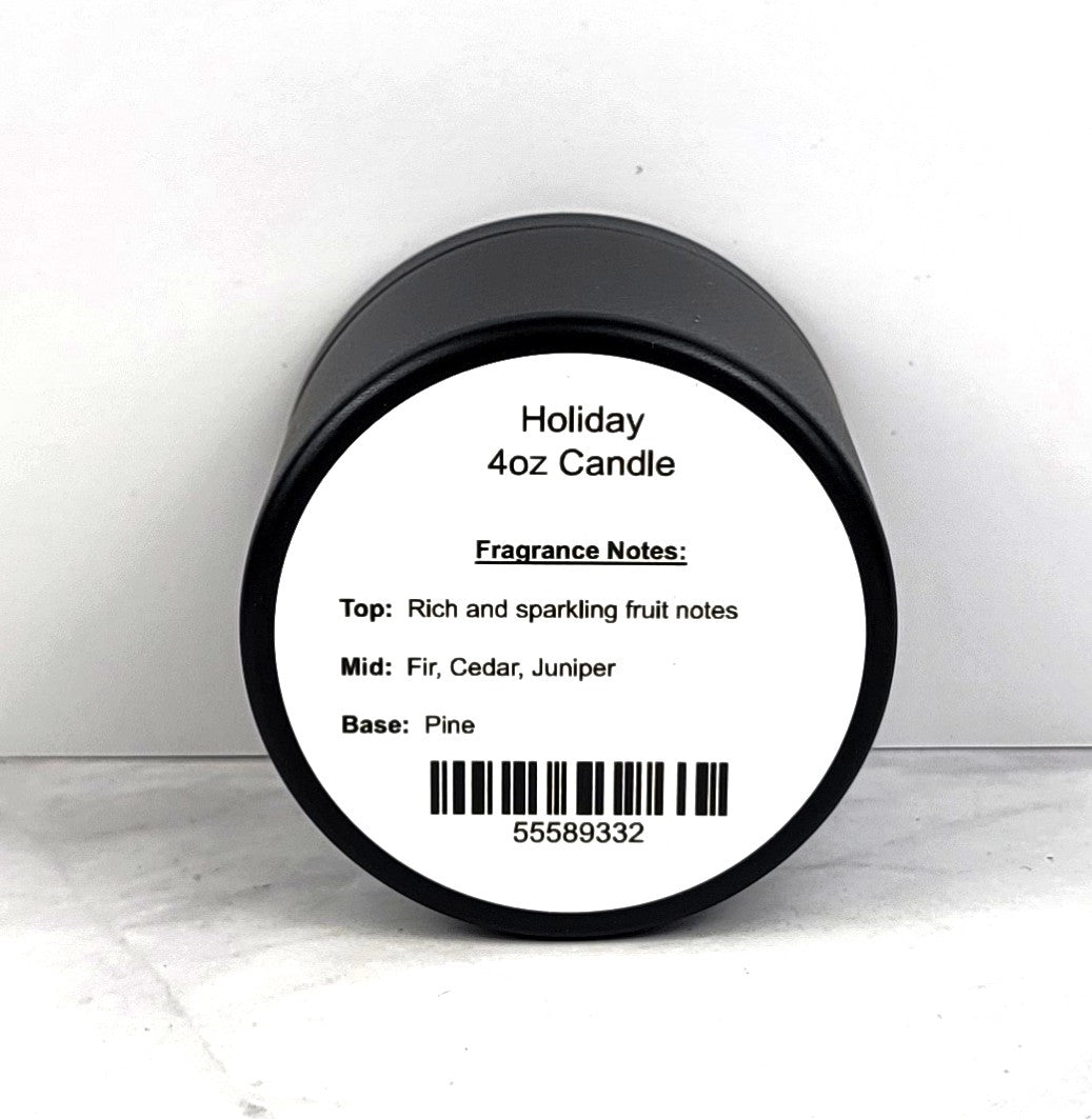 Holiday Premium 4oz Tin Scented Soy Wax Candle