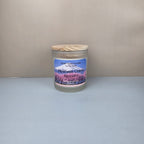 Japanese cherry blossom soy wax candle 10oz white frosted jar wood lid
