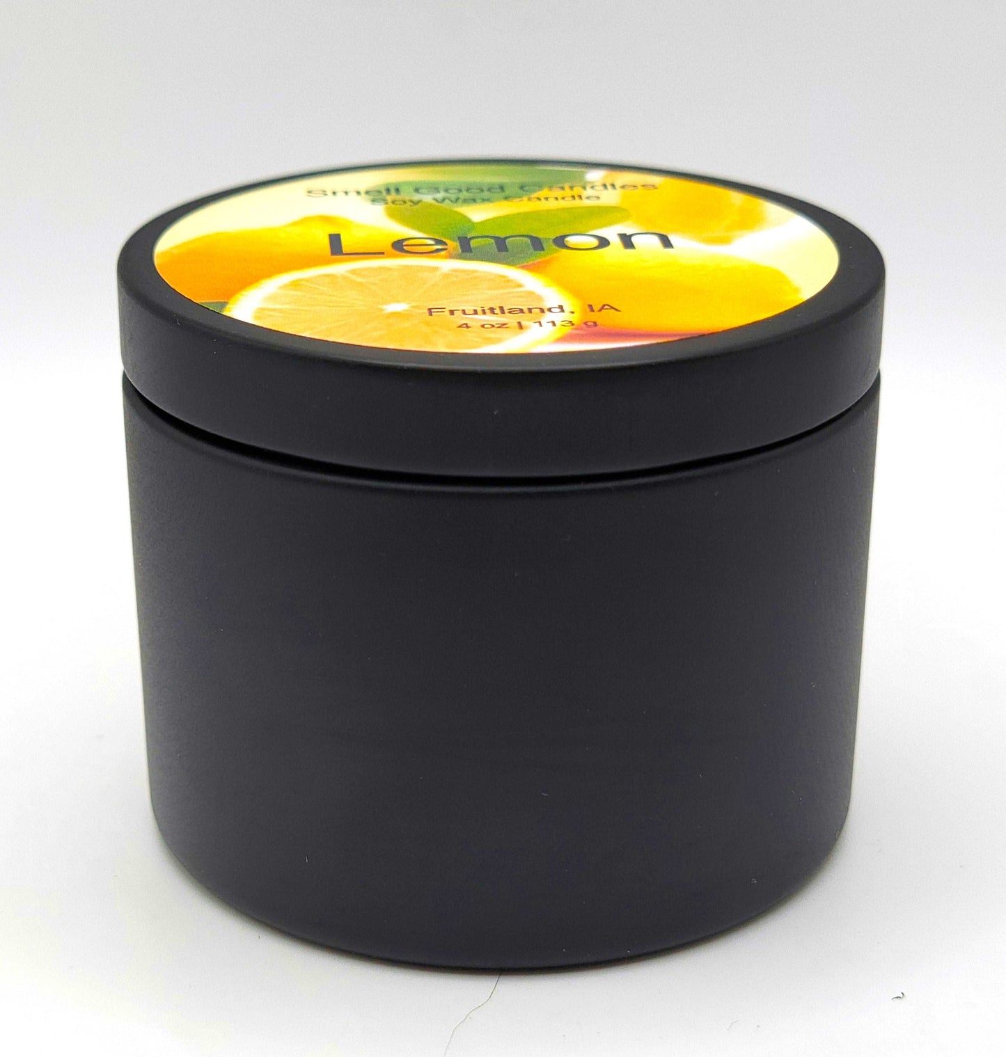 Lemon 8oz Tin Scented Soy Wax Candle