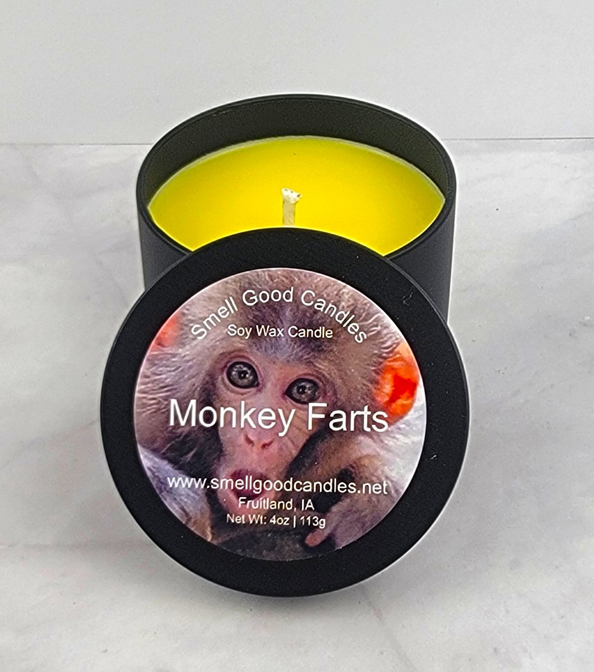 Monkey Farts 4oz Tin Scented Soy Wax Candle