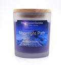 Moonlight Path 10oz soy candle with a soft floral and musky scent.