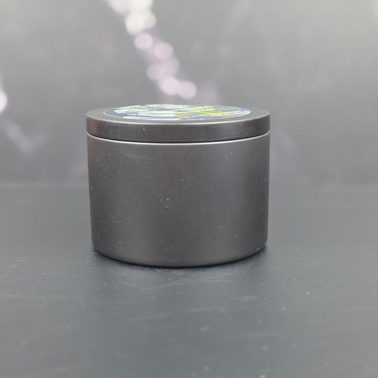 Luxury soy candle with patchouli, vanilla, and eucalyptus fragrance