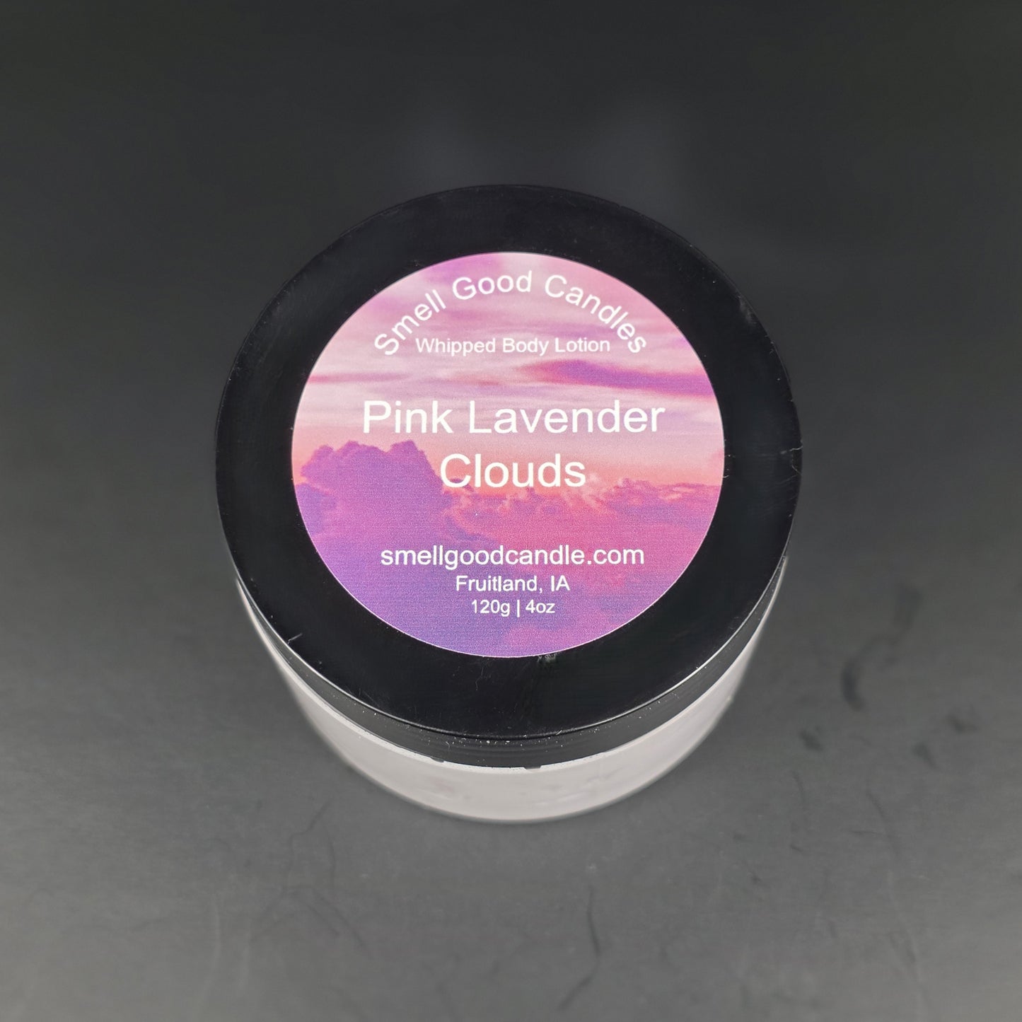 Pink Lavender Clouds Whipped Body Lotion in 4oz jar with soft floral scent