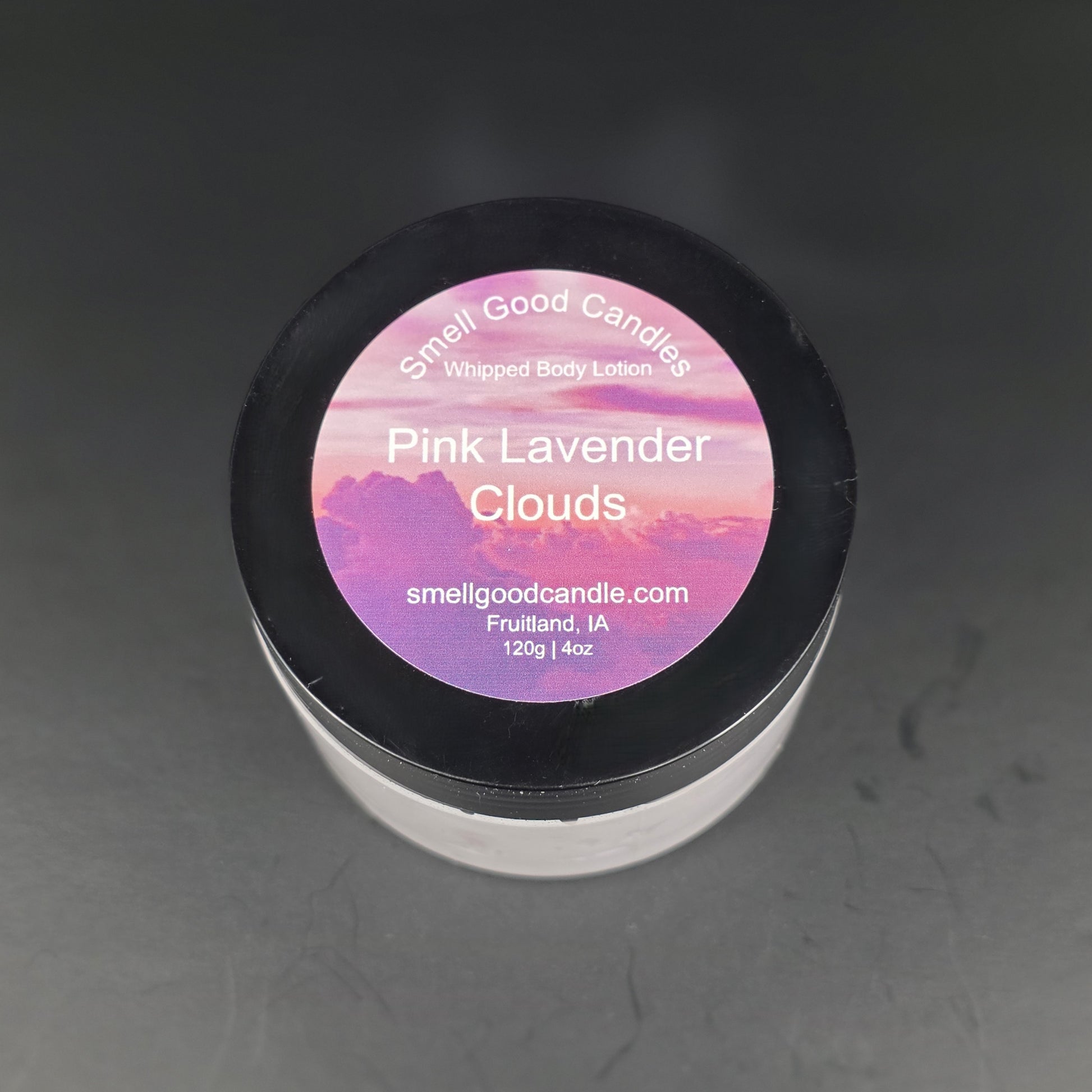 Pink Lavender Clouds Whipped Body Lotion in 4oz jar with soft floral scent