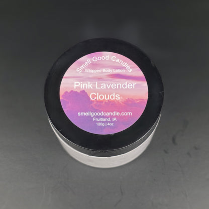 Pink Lavender Clouds Whipped Body Lotion in 4oz jar with soft floral scent