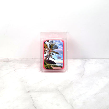 Pink Sands soy wax melt with citrus and floral fragrance