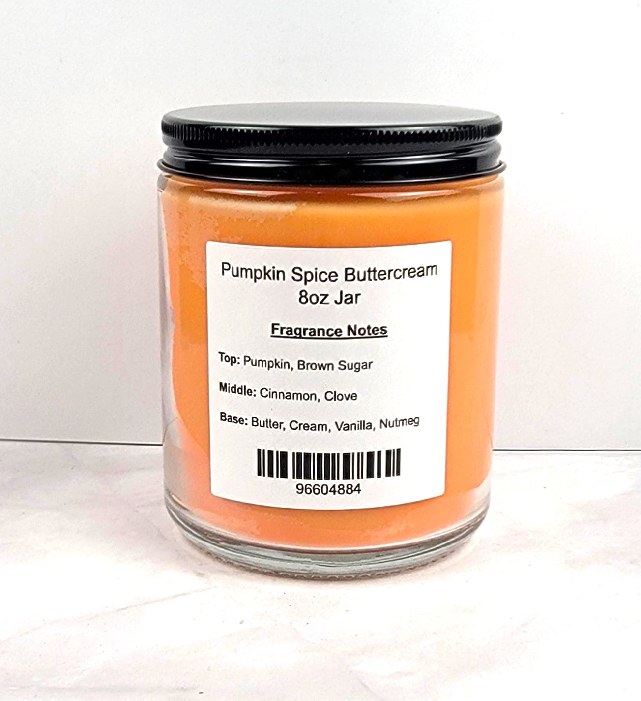 Pumpkin Spice Buttercream 8oz Jar Scented Soy Wax Candle