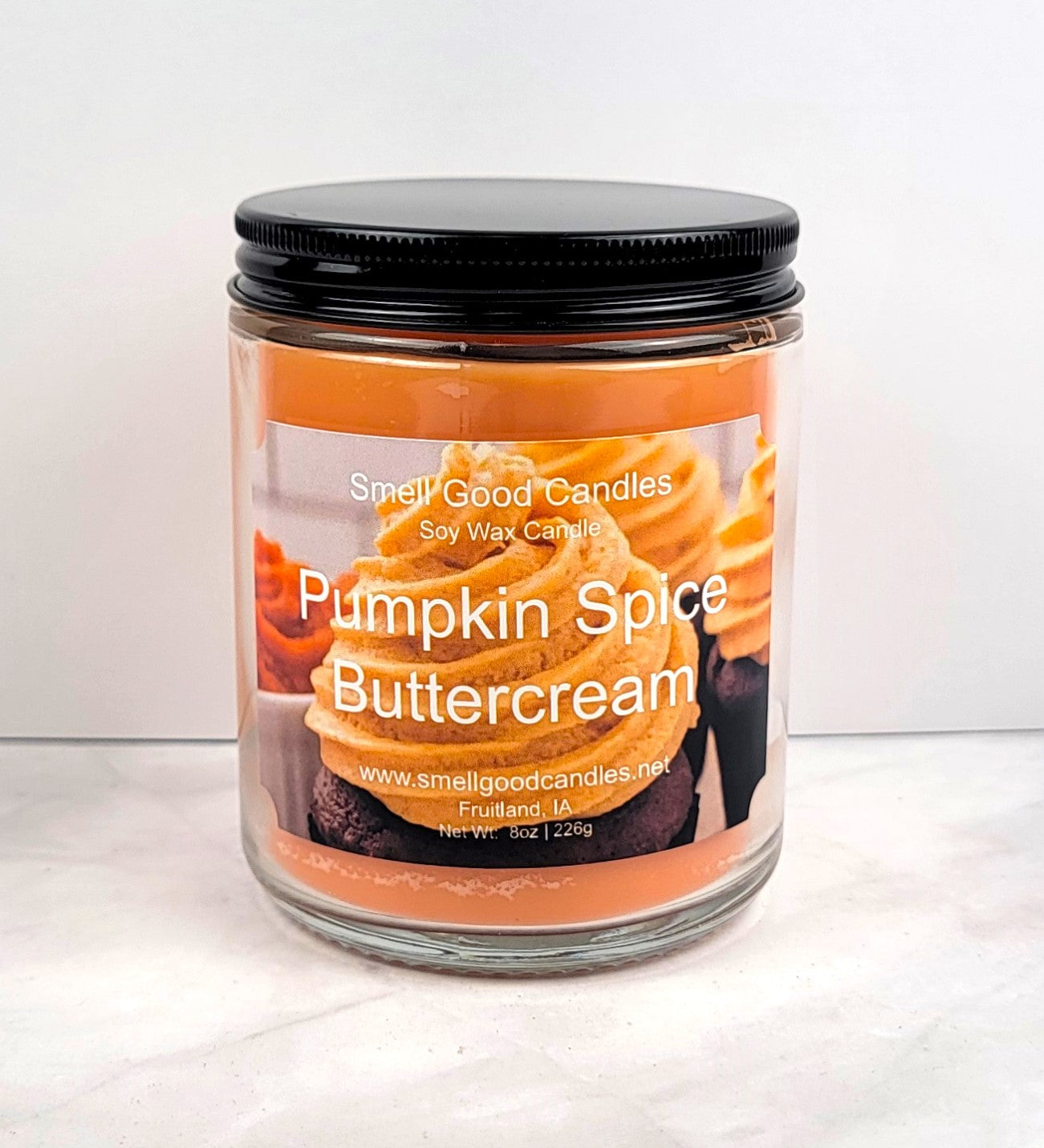 Pumpkin Spice Buttercream 8oz Jar Scented Soy Wax Candle