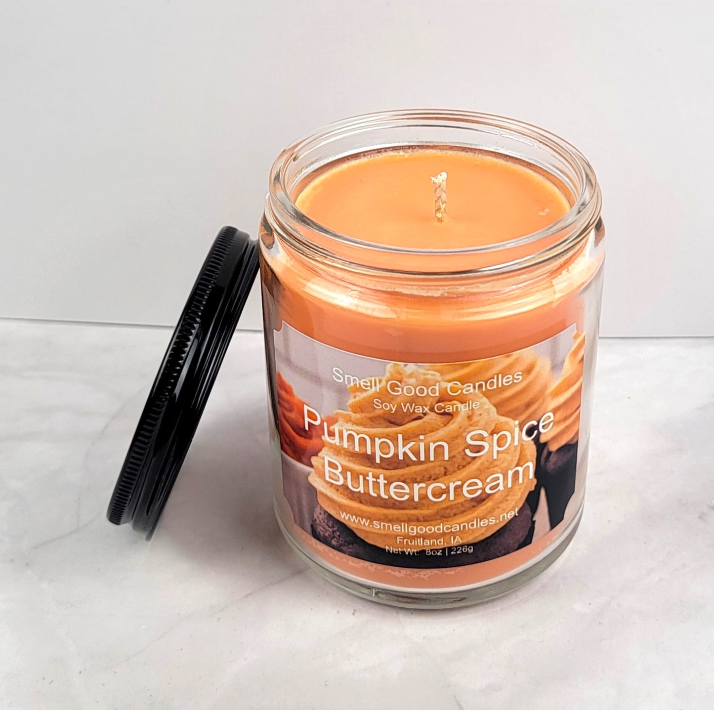 Pumpkin Spice Buttercream 8oz Jar Scented Soy Wax Candle